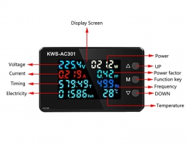 AC50-300V 100A Ammeter Voltmeter Timer Power Temperature Frequency Capacity Meter Electricity Meter